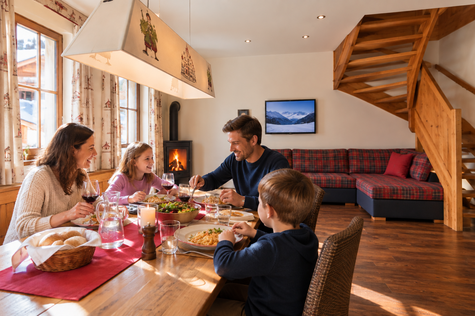 Gemeinsame Zeit im Alpenchalet